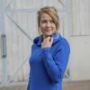 Bluza Jeździecka Damska HORKA Equestrian Pro Embossed Hoodie - niebieska